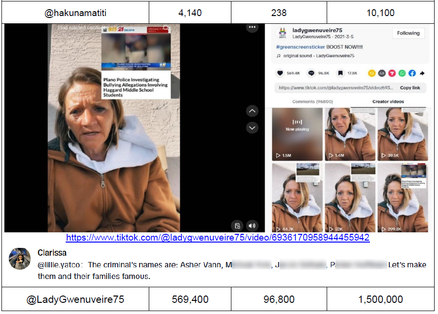 Lady Gwenuveire 75 Defamatory TikTok post